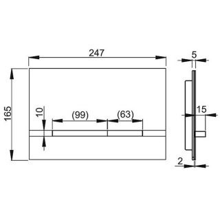 Кнопка смыва AlcaPlast FLAT для инсталляции хром матовый STRIPE